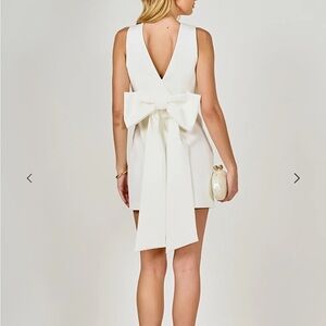 NWT! Endless Rose Bridal White Bow Back Dress medium